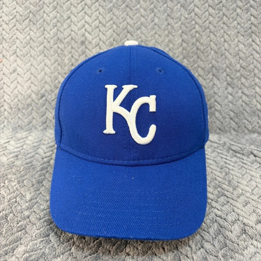 New Era Kansas City Royals MLB 39THIRTY Stretch Fit Hat Blue KC Baseball Cap
